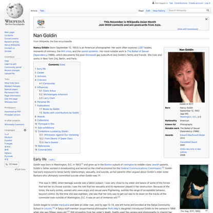 Nan Goldin - Wikipedia