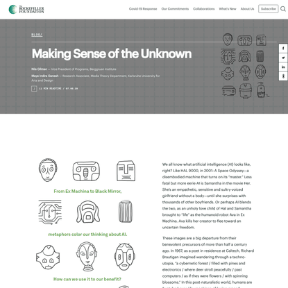 Making Sense of the Unknown - The Rockefeller Foundation