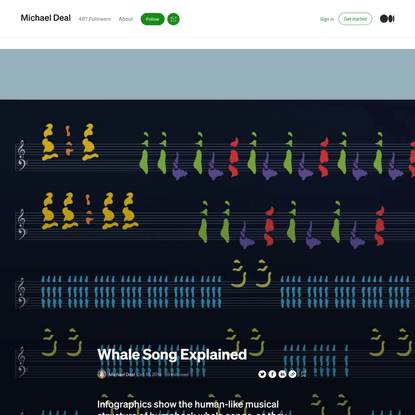 Infographics show the human-like musical structure of whale songs