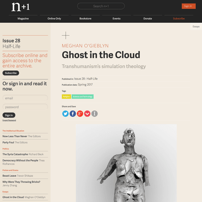 Ghost in the Cloud | Issue 28 | n+1
