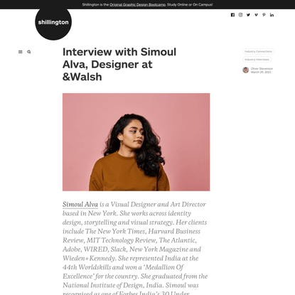 Interview with Simoul Alva, Designer at &amp;Walsh