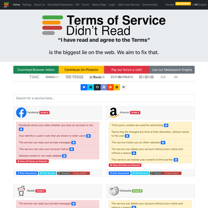 Frontpage -- Terms of Service; Didn’t Read