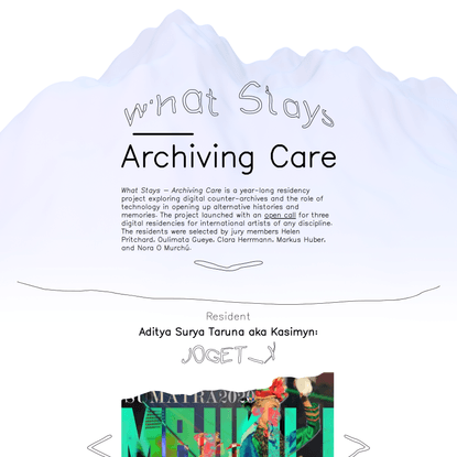 What Stays — Archiving Care