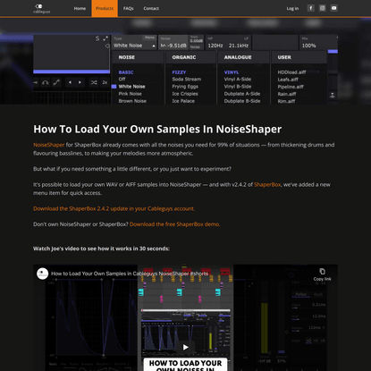How To Load Your Own Samples In NoiseShaper