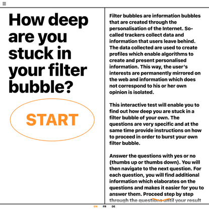 How deep are you stuck in your filter bubble? | filterbubble.lu
