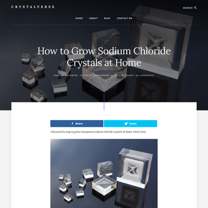 How to Grow Sodium Chloride Crystals at Home