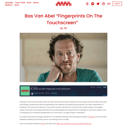 Bas Van Abel “Fingerprints On The Touchscreen” | Team Human