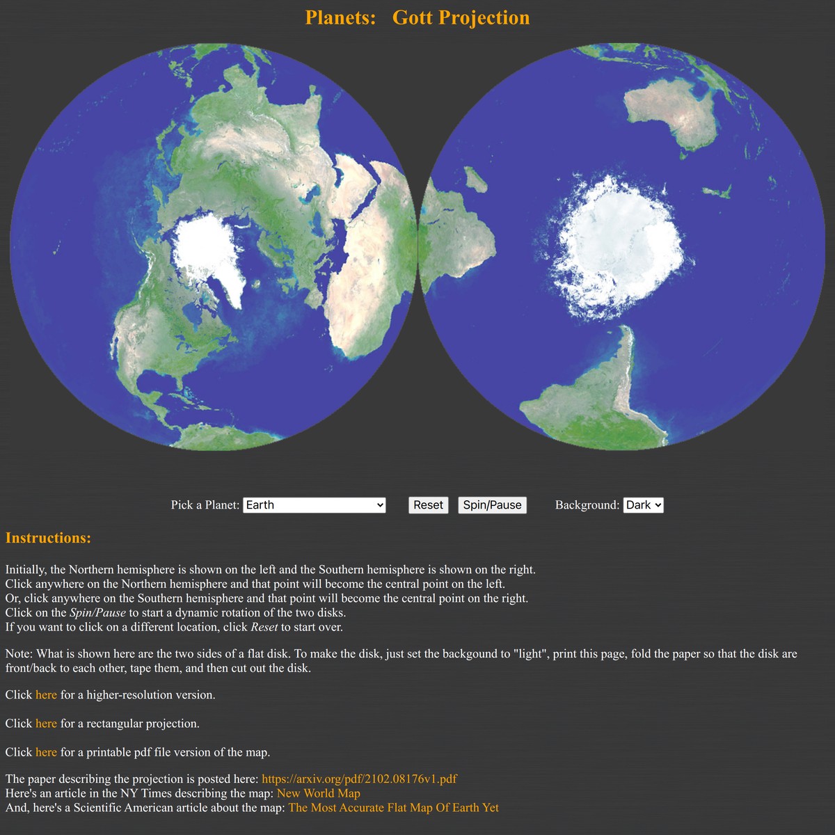 New Earth Map Projection — Are.na