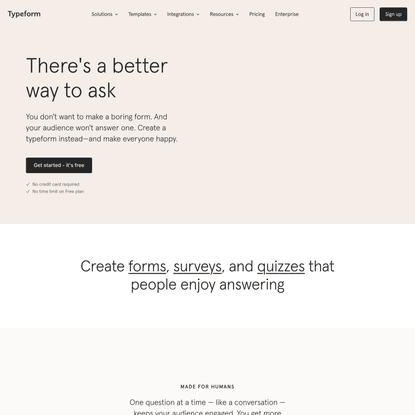 Typeform: People-Friendly Forms and Surveys