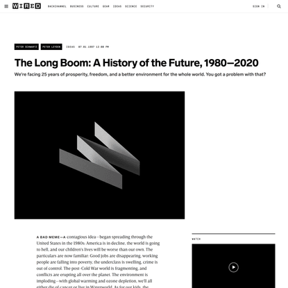 The Long Boom: A History of the Future, 1980–2020