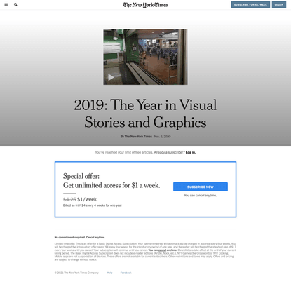 2019: The Year in Visual Stories and Graphics (Published 2020)