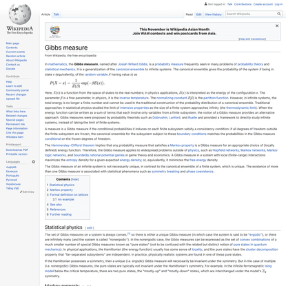 Gibbs measure - Wikipedia