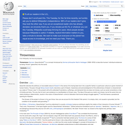 Thrownness - Wikipedia