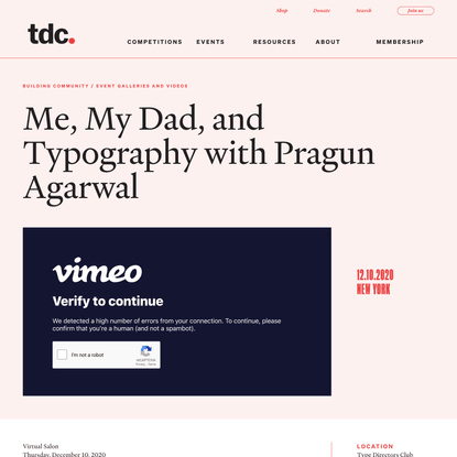 Me, My Dad, and Typography with Pragun Agarwal - The Type Directors Club