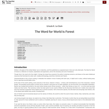 The Word for World Is Forest