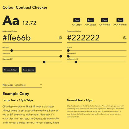 Colour Contrast Checker