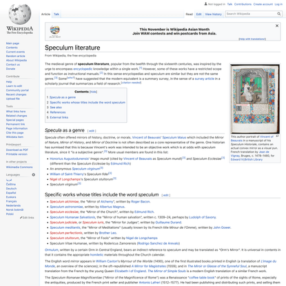 Speculum literature - Wikipedia