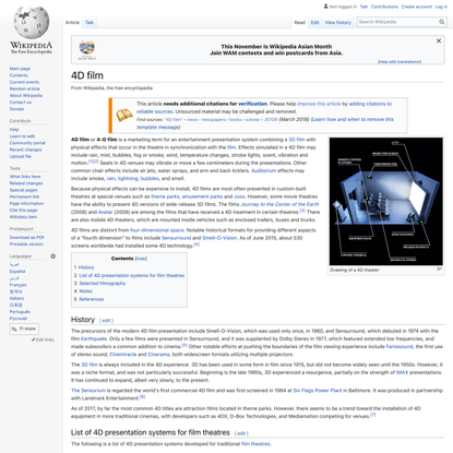 4D film - Wikipedia