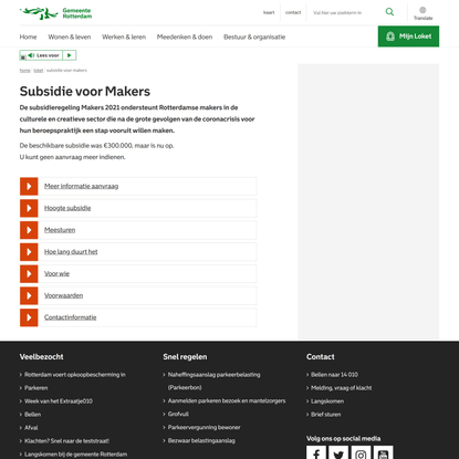 Subsidie voor Makers | Rotterdam.nl