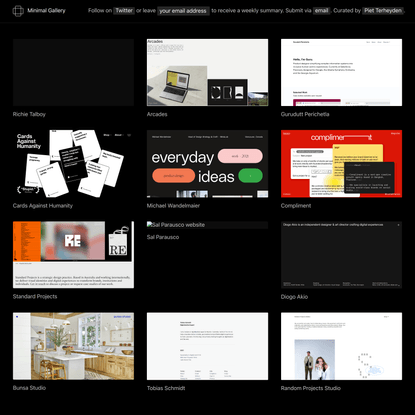 Minimal Gallery – Web design inspiration