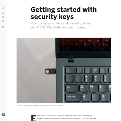 Getting started with security keys