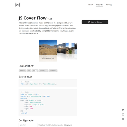 JS Cover Flow - Wesley Luyten