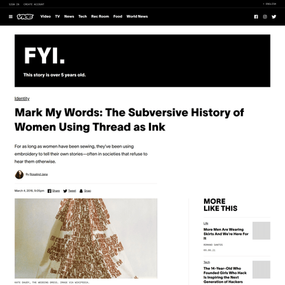 Mark My Words: The Subversive History of Women Using Thread as Ink