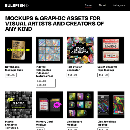 Bulbfish Design – Free &amp; premium mockups and design assets for creators, artists, designers