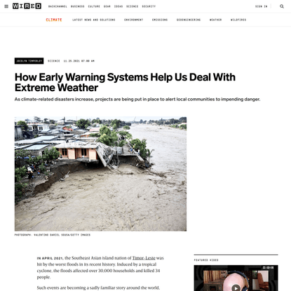 How Early Warning Systems Help Us Deal With Extreme Weather