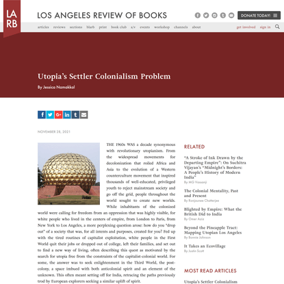 Utopia’s Settler Colonialism Problem - Los Angeles Review of Books