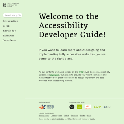 Welcome to the Accessibility Developer Guide!