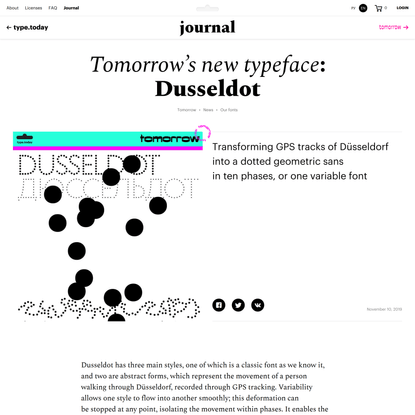 Tomorrow’s new typeface: Dusseldot