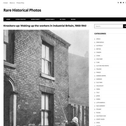 Knockers-up: Waking up the workers in industrial Britain, 1900-1941 - Rare Historical Photos