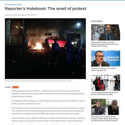 Reporter’s Notebook: The smell of protest