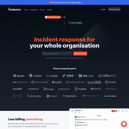 incident.io — Incident response for your whole organisation