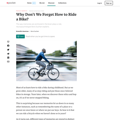 Why Don’t We Forget How to Ride a Bike?