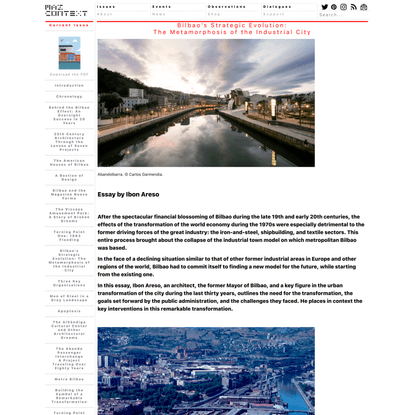 Bilbao’s Strategic Evolution:The Metamorphosis of the Industrial City