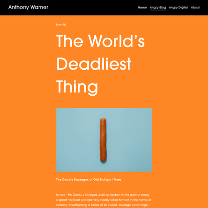 The World’s Deadliest Thing — Anthony Warner