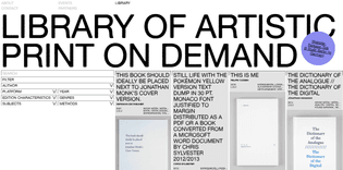 Library of artistic print on demand