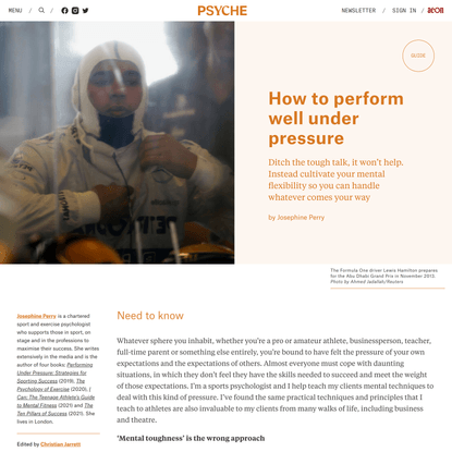 How to perform well under pressure | Psyche Guides
