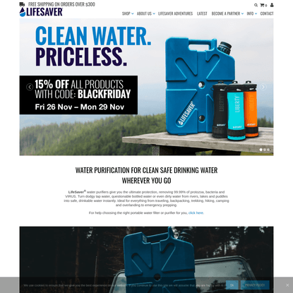 Portable Water Purification | Bottles | Jerrycans | Cube | LifeSaver