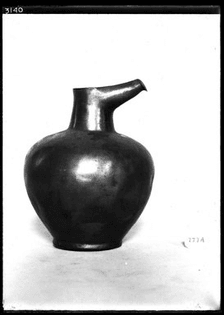 Jug with Spout. Bronze, 5 7/8 x 4 3/4 in. (15 x 12 cm). Brooklyn Museum, Charles Edwin Wilbour Fund, 37.1555E. Creative Commons-BY (Photo: Brooklyn Museum, 37.1555E_NegA_SL4.jpg)

