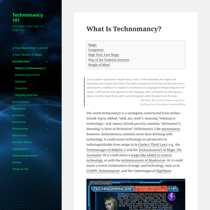 What Is Technomancy? – Technomancy 101