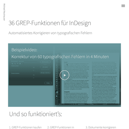InDesign-GREP-Funktionen - Michael Neuhauser