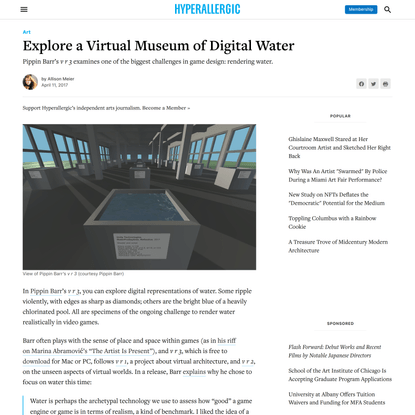 Explore a Virtual Museum of Digital Water