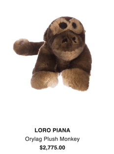 Loro Piana Orylag Plush Monkey