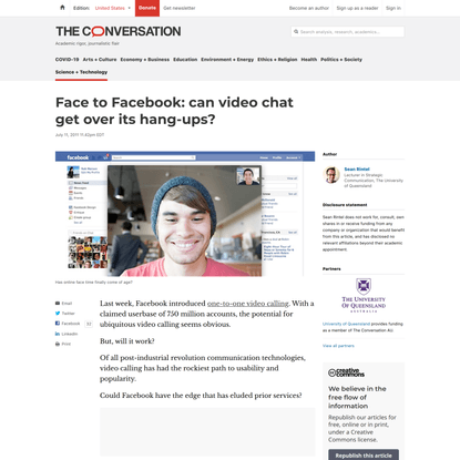 Face to Facebook: can video chat get over its hang-ups?