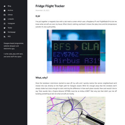 Fridge Flight Tracker | Colin’s brain dump