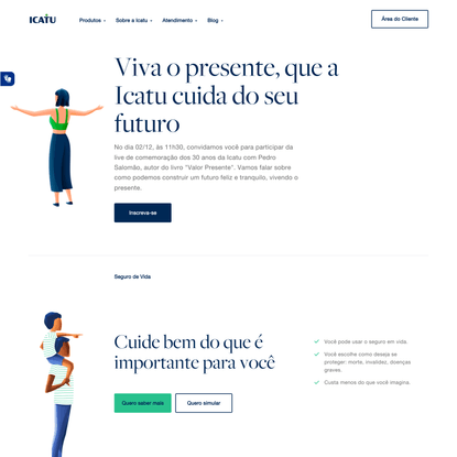 Icatu: Seguro de Vida, Previdência e Capitalização.