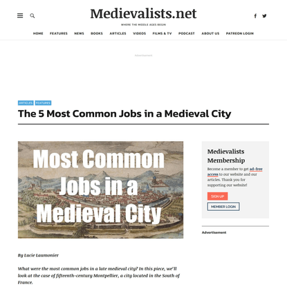 The 5 Most Common Jobs in a Medieval City - Medievalists.net